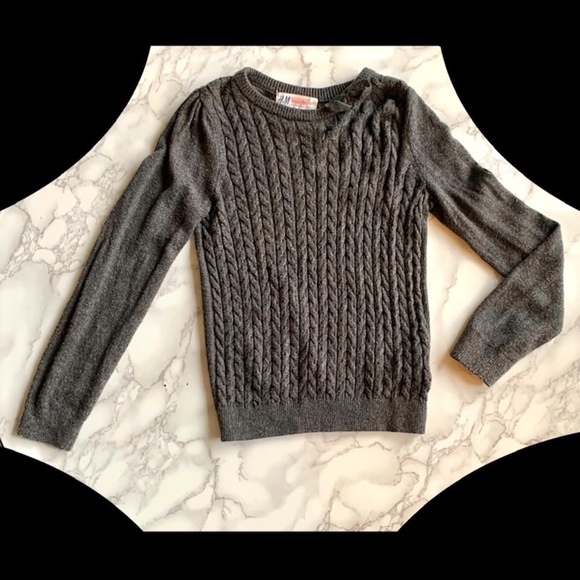 H&M Kids Gray Cable Sweater SIZE US 4-6Y - Picture 1 of 4